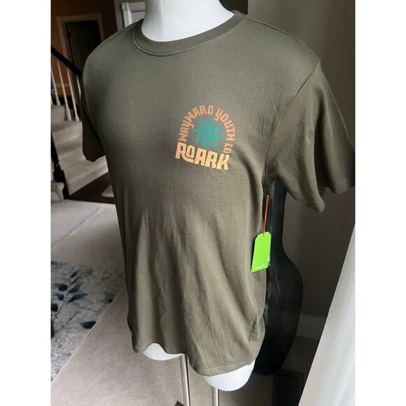 NWT Roark Wayward Youth olive graphic print short sleeve tee sizeM - Picture 3 of 4